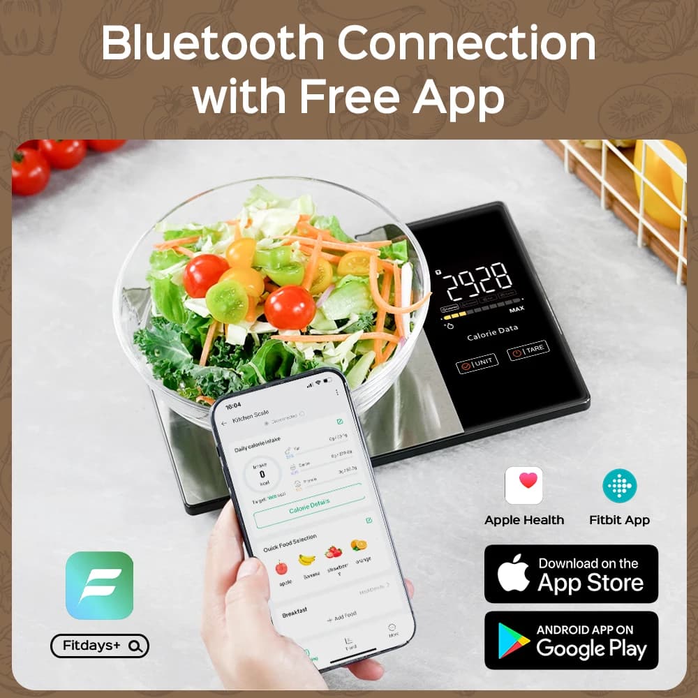 Inteligentna waga kuchenna licząca KALORIE